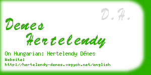 denes hertelendy business card