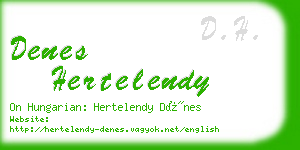 denes hertelendy business card